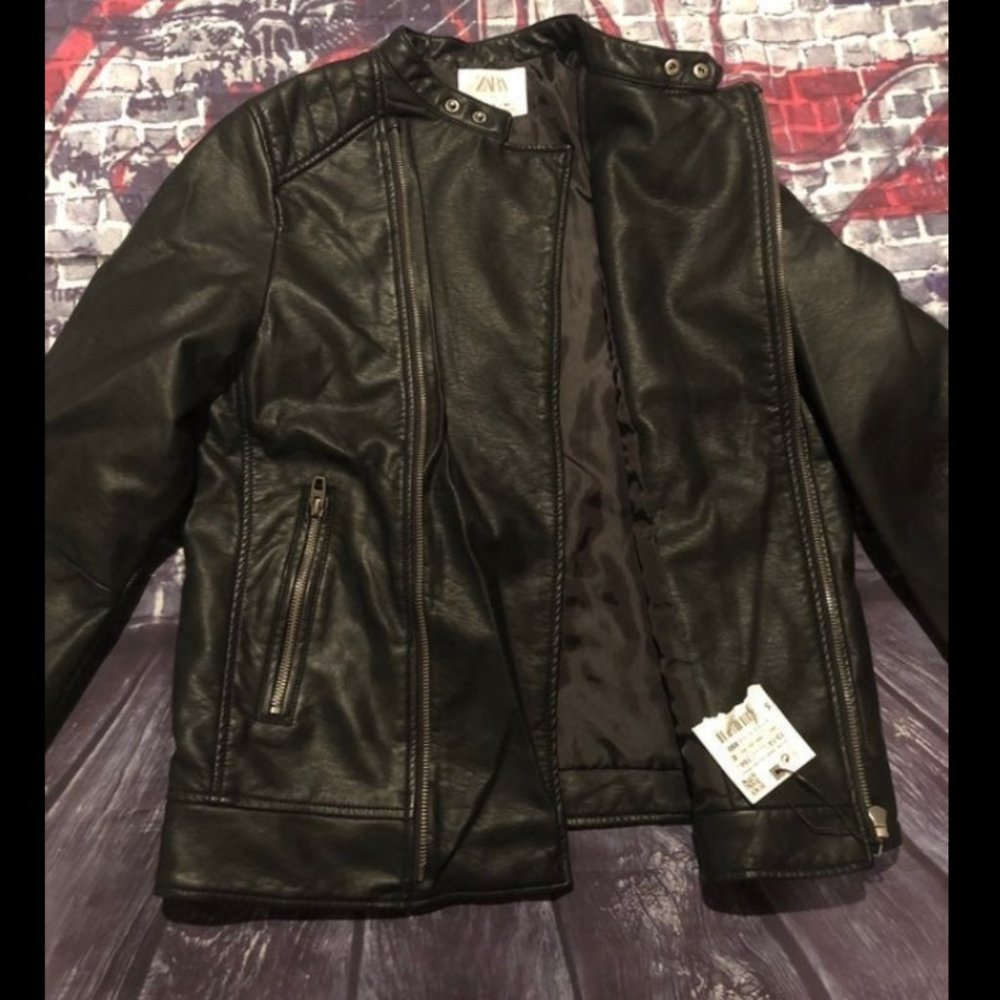 ZARA faux leather jacket size 13/14